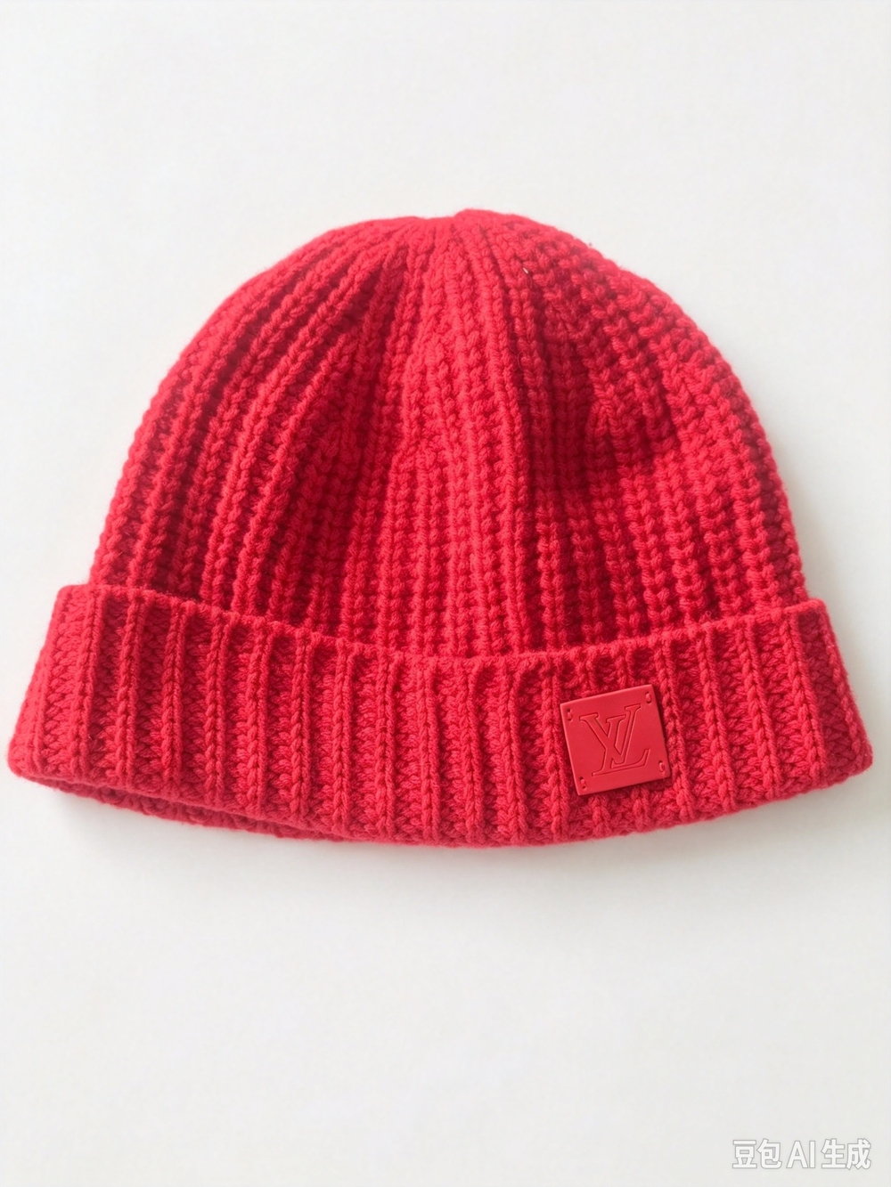 Louis Vuitton Red Ribbed Knit Beanie - Picture 3 of 8